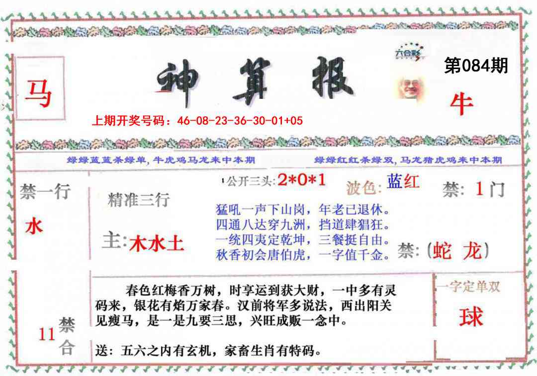 084期神算报[图]